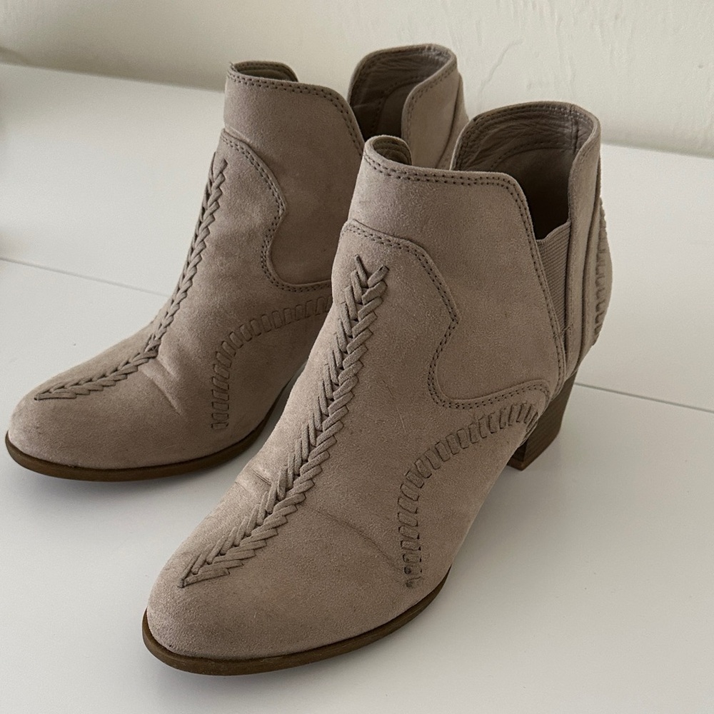 Indigo Rd. Taupe Ankle Booties